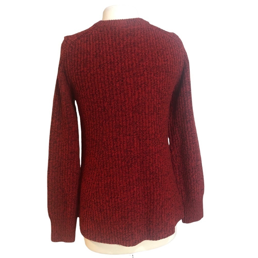 Athleta Sierra Crew Red Wool Blend Sweater Size Small